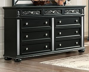 Black dresser in classic style