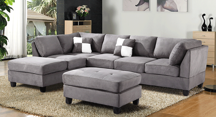 633 gray sectional