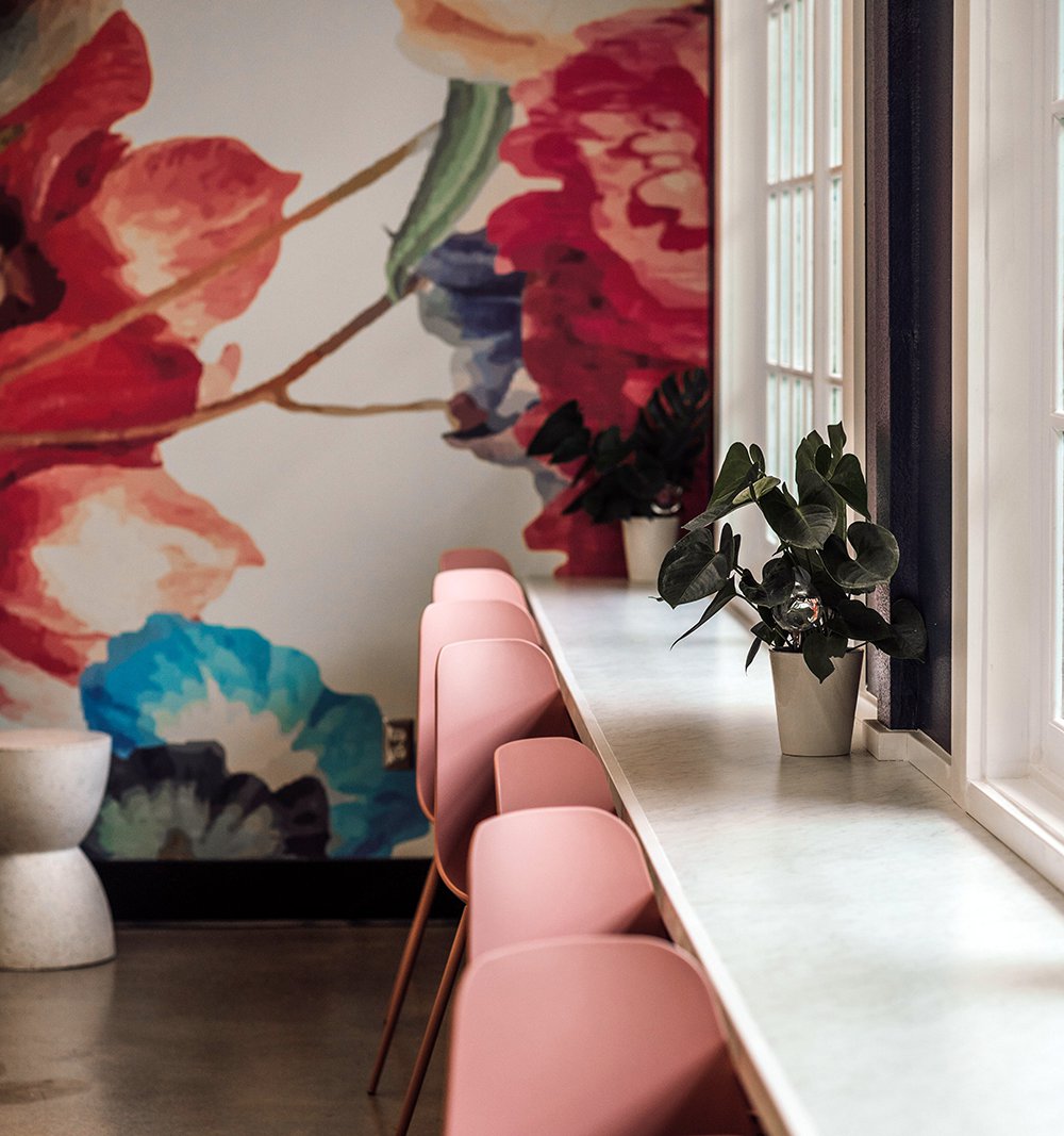 floral wall paint