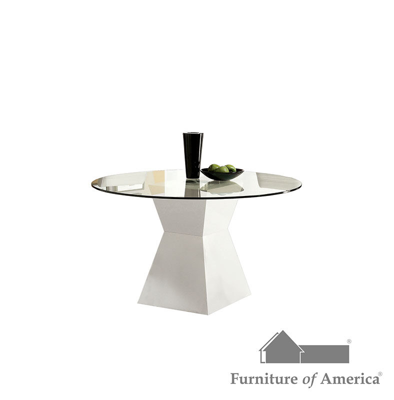 Mauna White Table CM8371WHT Furniture Of America Dining Room Sets