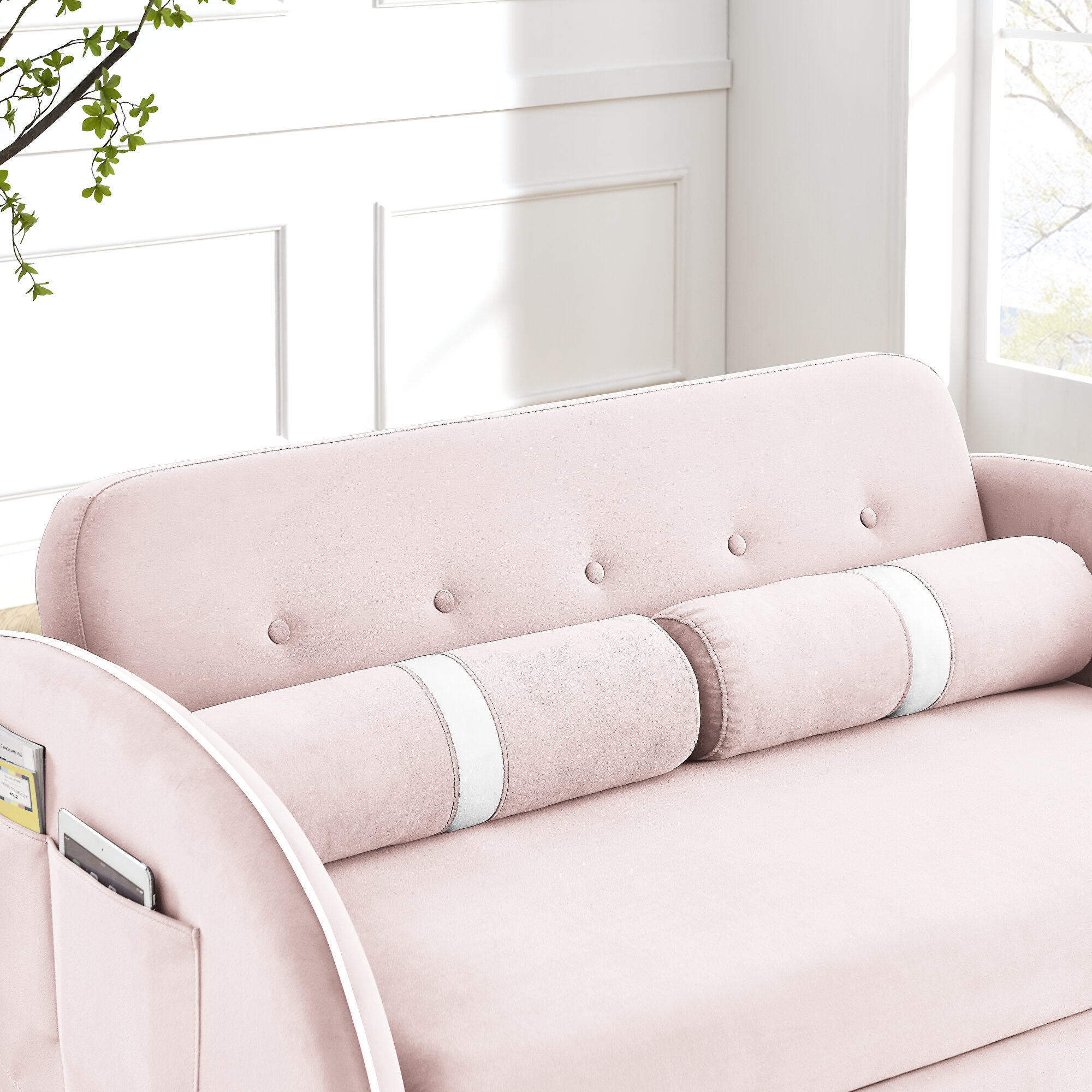 La Spezia Woodbridge Pink Sofa Bed