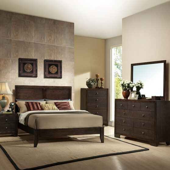 Espresso eastern king bed