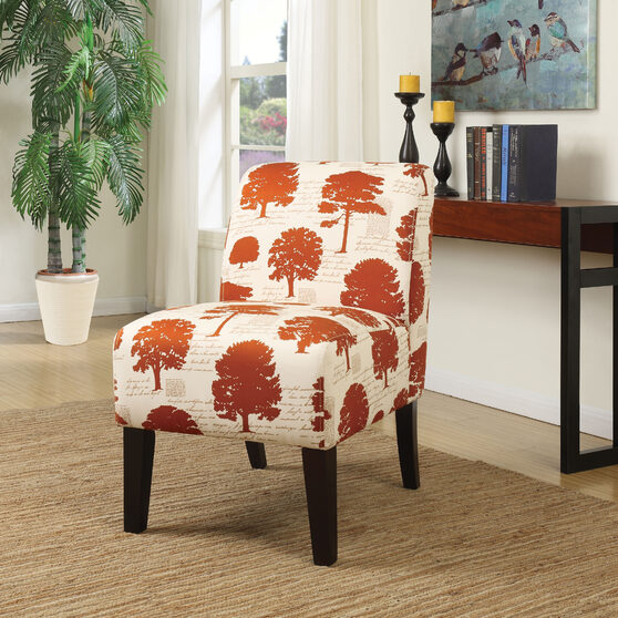 Tree fabric accent chair
