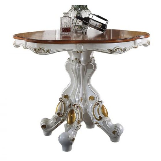 Antique pearl & cherry oak counter height table