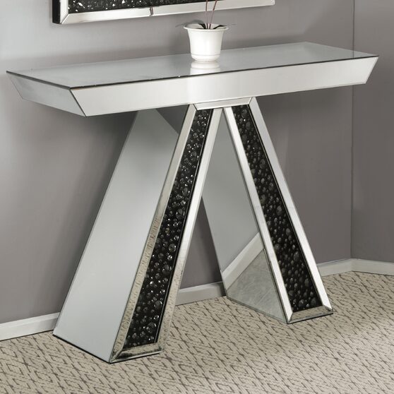Mirrored glam style console table / display