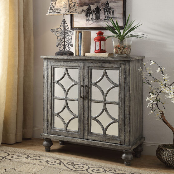 Weathered gray console table