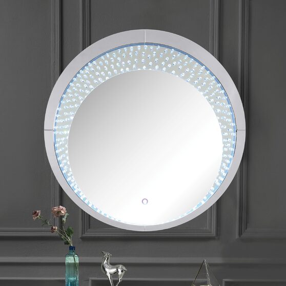 Round shape circle design wall accent mirror