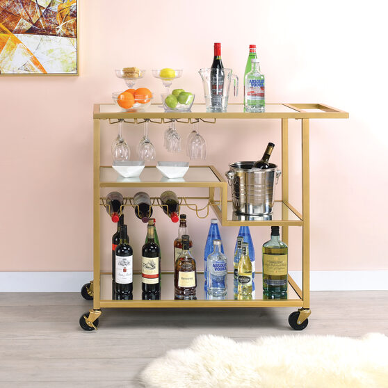 Champagne & mirror serving cart