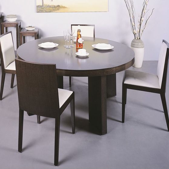 Quality solid wood round top dining table