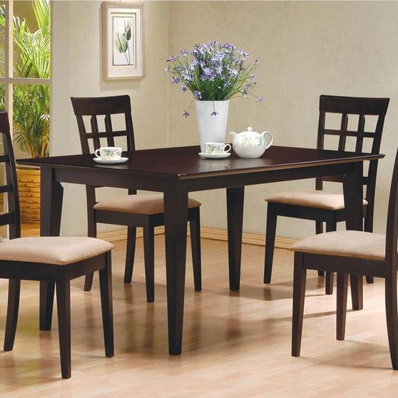 Rectangular cappuccino wood dining table in casual style