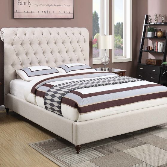 Devon transitional beige full bed