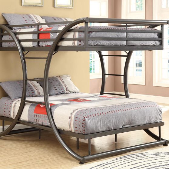Metal full-over-full bunk bed