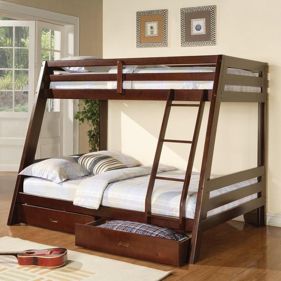 Hawkins cappuccino twin over full bunk bed