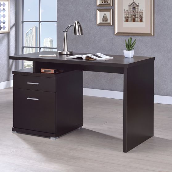 Office desk with drawer in cappuccino