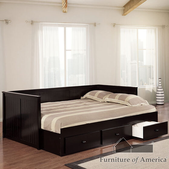 Black finished full size daybed