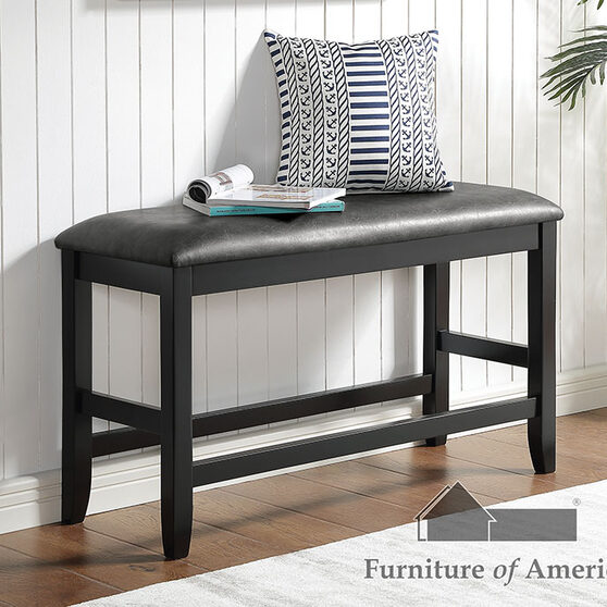 Two-tone dark finish industrial bench