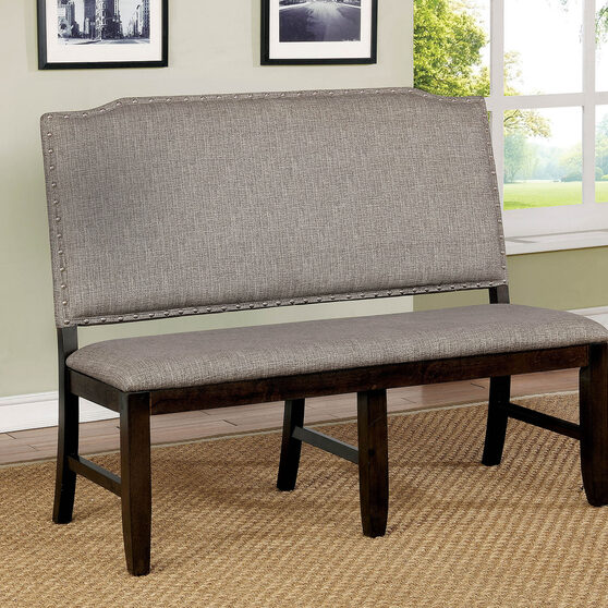 Gray contour seat bench