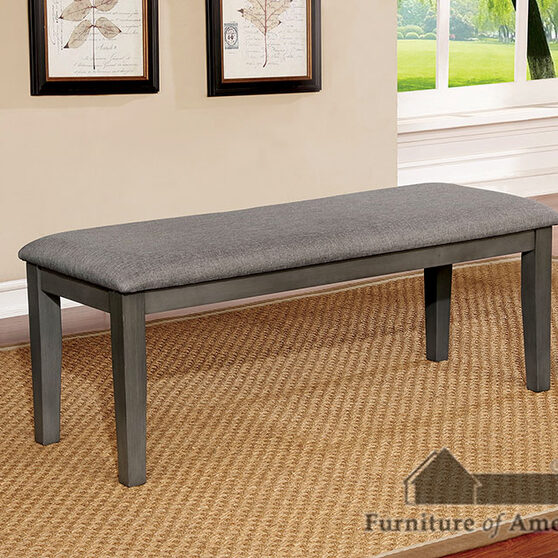 Clean & crisp silhouette bench in gray finish