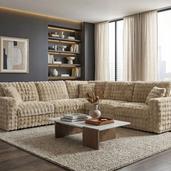 Modular sand fabric 5pcs sectional