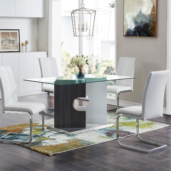 Glass top contemporary table