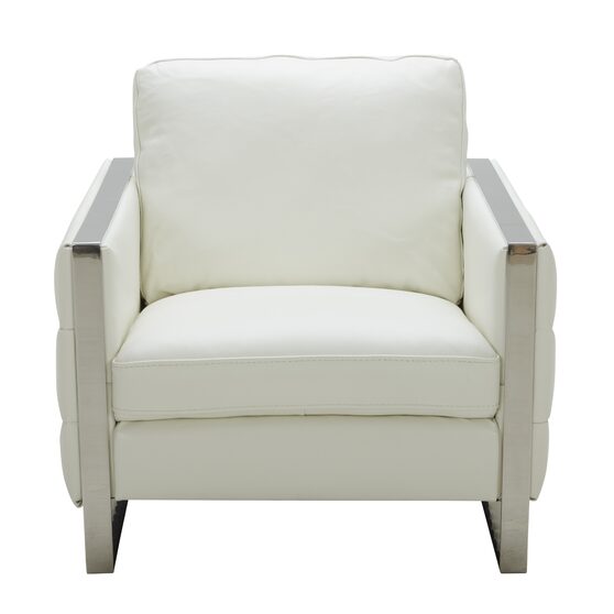 White contemporary leather chair