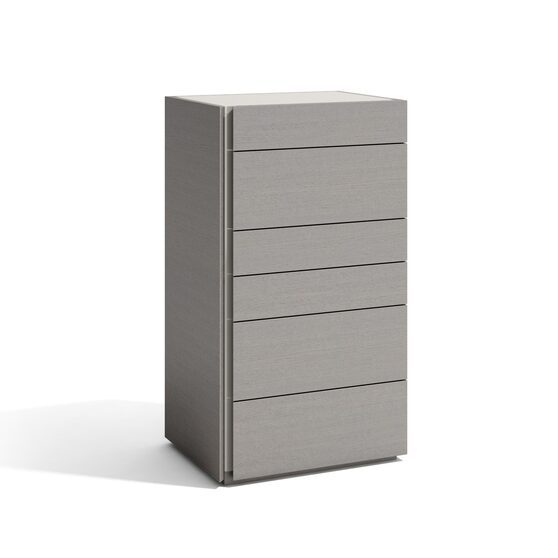 Modern gray finish chest in minimalistic style