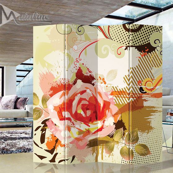 4-tier screen showing rose blossom