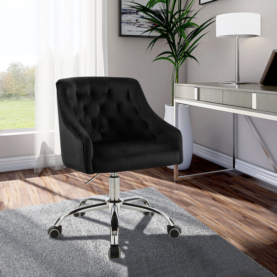Adjustable height office chair w/ silver base
