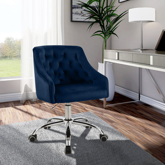 Adjustable height office chair w/ silver base