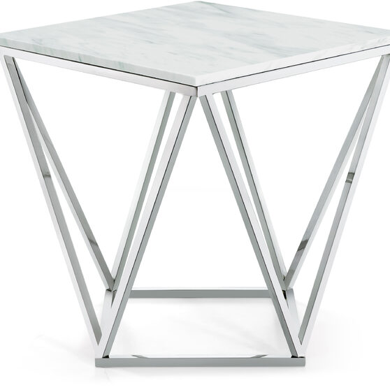 Genuine marble top design modern end table