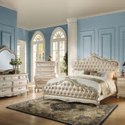 Rose gold pu & pearl white eastern king bed main photo