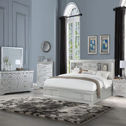 Platinum louis philippe iii queen bed w/storage main photo