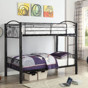 Black twin/twin bunk bed main photo