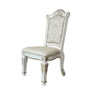 Pu & antique pearl  finish nailhead trim dining chair main photo