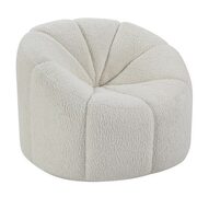 White teddy sherpa contemporary design chair