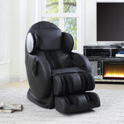 Black pu upholstery 2d whole body massage chair main photo