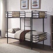 Gunmetal twin/twin bunk bed