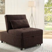 Brown fabric upholstery stylish single sofa bed main photo
