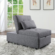 Gray fabric upholstery stylish single sofa bed main photo