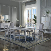 Pearl gray finish perfect modern design dining table main photo