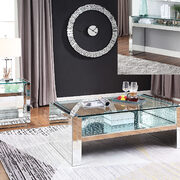 Mirrored & faux crystals coffee table main photo
