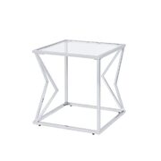 Clear glass table top clean and open design end table main photo