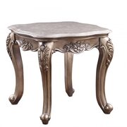 Marble & champagne end table
