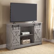 Gray oak finish tv stand, gray oak main photo