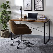 Oak & black finish desk main photo