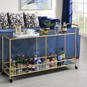 Mirrored & gold serving cart