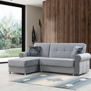Small reversible sectional w/ bed and storage