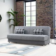 Microfiber modern gray sleeper sofa main photo