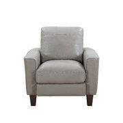 Taupe leather / split casual style chair main photo