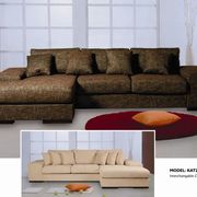 Sectional sofa in brown with interchangeable chaise main photo